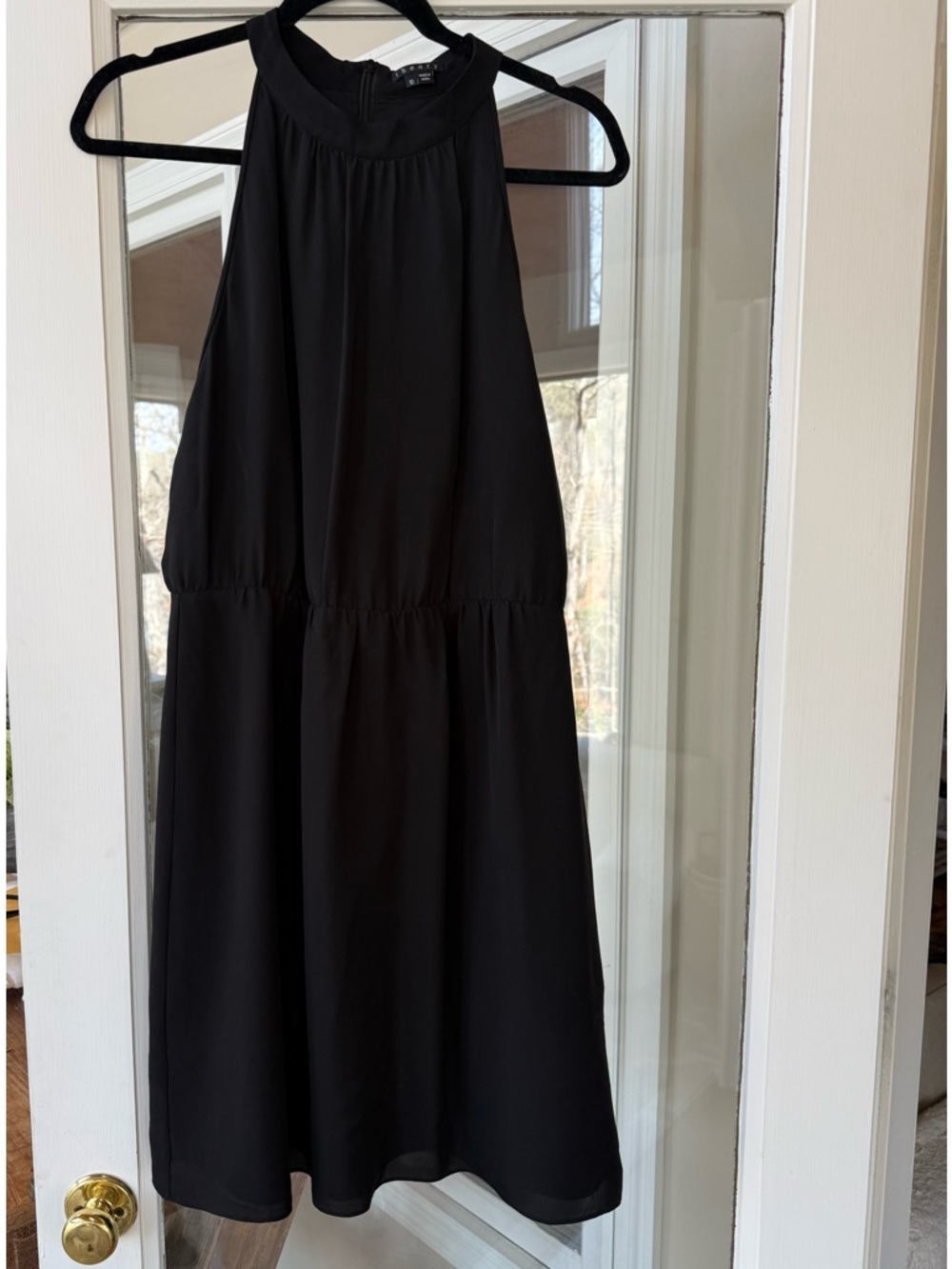 Theory Black Halter Mini Dress EUC… clean, smoke free home. Timeless and classic